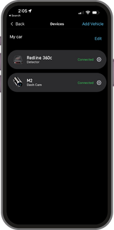 ESCORT DriveSmarter Smartphone App Screen Redline 360c Multi-Device Management