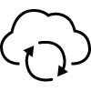 Cloud with cycle icon
