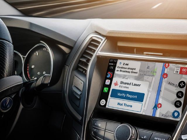 drivesmarter app on carplay in vehicle dash