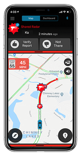 ESCORT DriveSmarter App Shared Alerts Smart Phone