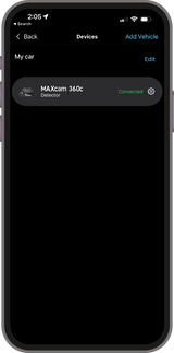 ESCORT DriveSmarter Smartphone App Screen Multi-Device Settings Management