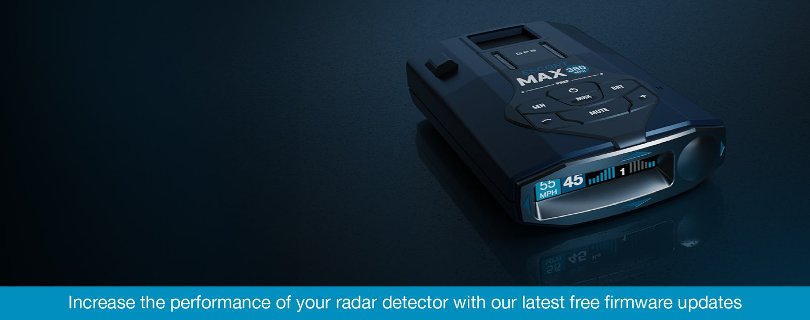 Escort MAX 360 MKII homepage banner firmware update