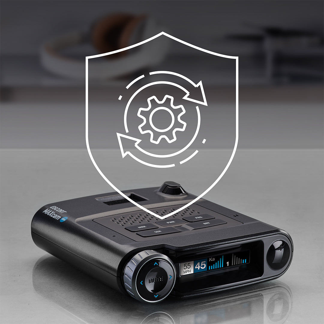 Software and services icon  over MAXcam 360c radar detector