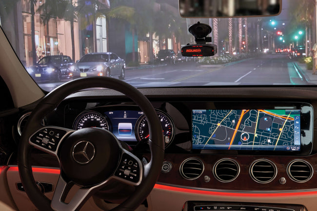 ESCORT Redline 360c Mounted Windshield Mount Night Image